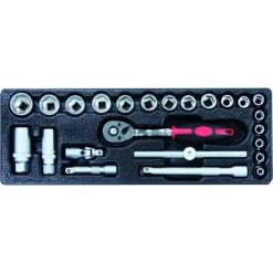 Module Plastique Douilles Et Cle A Cliquet 3/8' STILKER - 09310