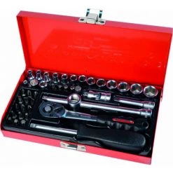 42 Pcs Douilles Radio 1/4' /coffret Dt DRAKKAR TOOLS - 10760