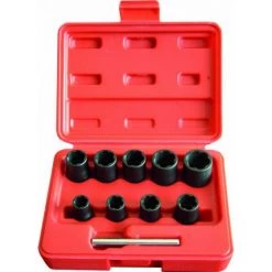 Coffret 9 Douilles Twist 1/2' 10 A 19mm + 1 Barre D'extraction DRAKKAR TOOLS - 10770