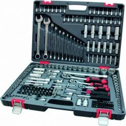 COFFRET DE DOUILLES 216 PCS ASSORTIMENT 1/4 3/8 1/2 - 401875UNIVERSEL