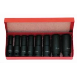 JEU DE 8 DOUILLES CHOCS 3/8' LONGUES SAM OUTILLAGE - 19131