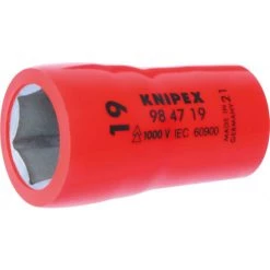 Douille 1/2' à 6 Pans Avec Carré Femelle Isolée 1000v KNIPEX - 15177