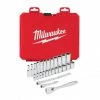 Set De Douilles Et Clés à Cliquet 1/4 Métrique 28 Pcs MILWAUKEE ACCESSOIRES - 4932464943 -Douilles et accessoires Soldes T0224932464943 01 1
