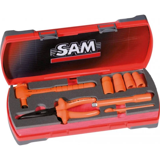 COFFRET 8 OUTILS ISOLES 1000V DOUILLES ET ACCESSOIRES 3/8' SAM OUTILLAGE - ZJHJ8PCE 3 COFFRET 8 OUTILS ISOLES 1000V DOUILLES ET ACCESSOIRES 3/8' SAM OUTILLAGE - ZJHJ8PCE