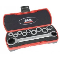 COFFRET CLÉS À CLIQUET 12 PIÈCES SAM OUTILLAGE - CP12Z