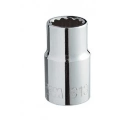 DOUILLE SAM OUTILLAGE COURTE 1/2' 12 PANS EN POUCES -S-9/16