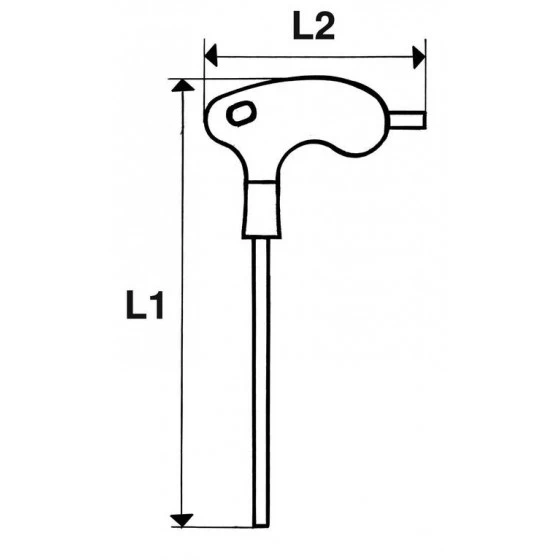 CLE MALE 6 PANS A TETE SPHERIQUE POIGNEE EN L 2 MM SAM OUTILLAGE - 67PT2 4 CLE MALE 6 PANS A TETE SPHERIQUE POIGNEE EN L 2 MM SAM OUTILLAGE - 67PT2 – Image 2