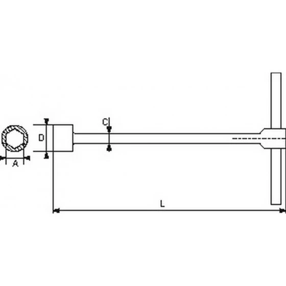 CLE DOUILLE EN T DE 13 MM SAM OUTILLAGE - 63BT13 4 CLE DOUILLE EN T DE 13 MM SAM OUTILLAGE - 63BT13 – Image 2